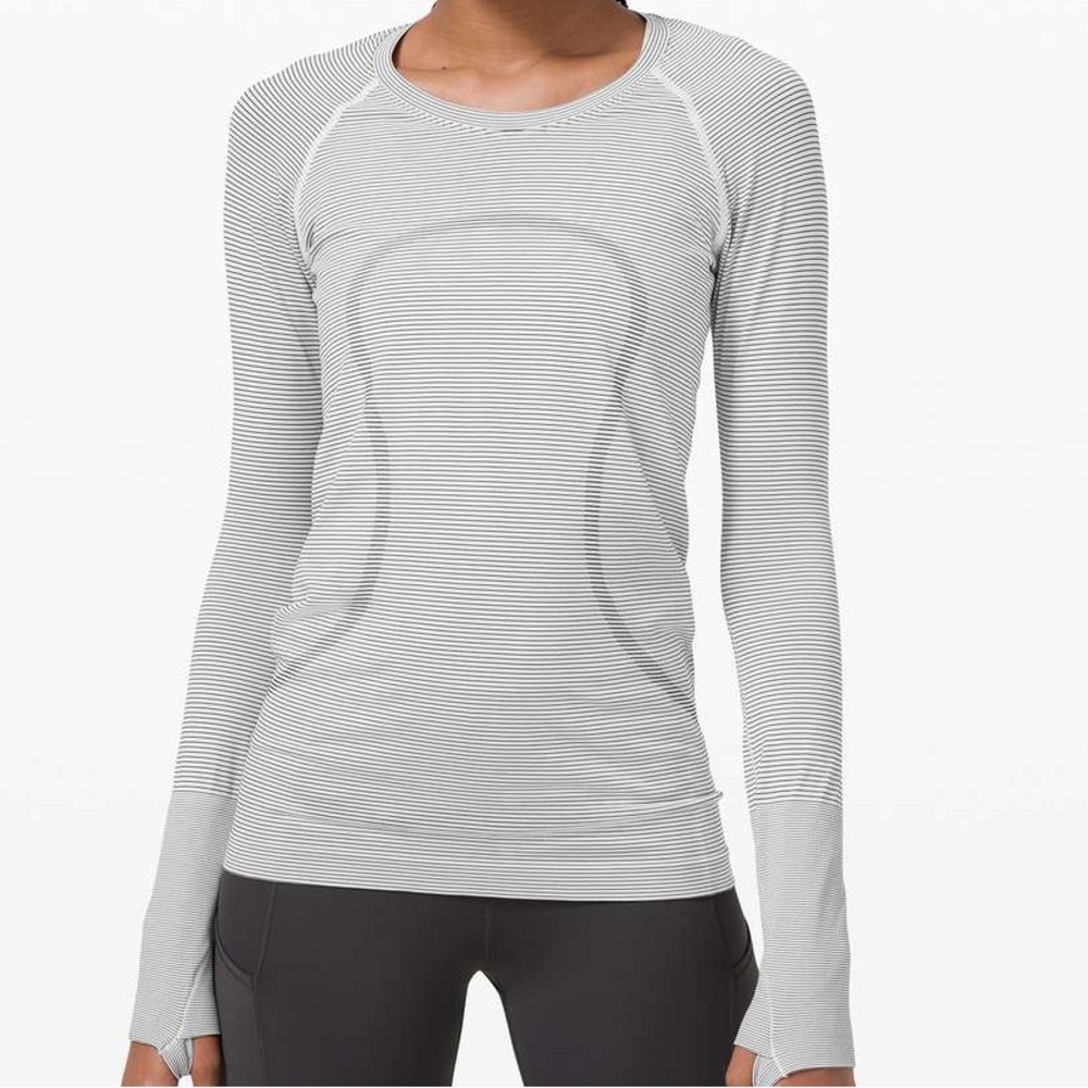 Lululemon Swiftly Tech black white stripes